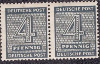 Germany DDR Russian Occupation West Saxony 1945 -  14N2 MNH Watermark Y