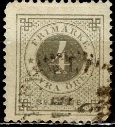 Sweden; 1886: Sc. # 42: Used Single. Stamp