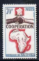 UPPER VOLTA - 1964 - Fr, Afr, Malag Co-op - Perf Single Stamp -Mint Never Hinged