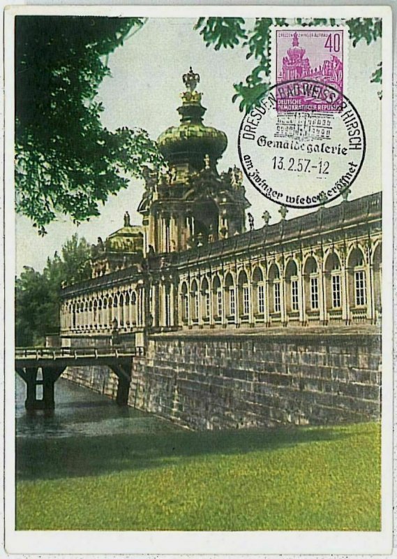 32273  - GERMANY DDR  - POSTAL HISTORY -- MAXIMUM CARD Architecture 1957