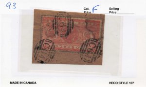 GREAT BRITAIN  93  USED  ON PIECE FORGERY