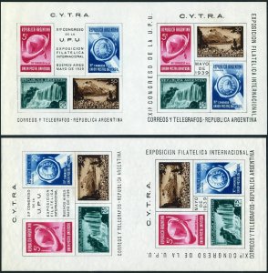 Argentina 467-468 a,b pairs sheets. MNH. Michel Bl.2-3. UPU 11th Congress, 1939.