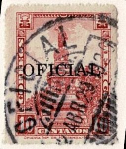 Mexico #o197 used 10c Oficial