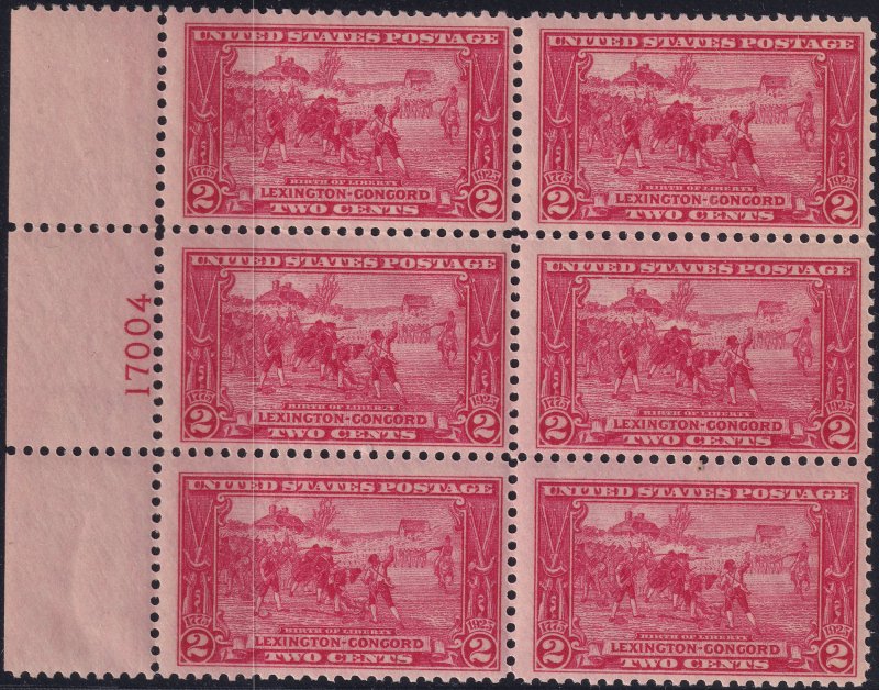 #618 Mint NH, F-VF, Plate number block of 6 (CV $85) (CV $6.5 - ID42519) - Jo...