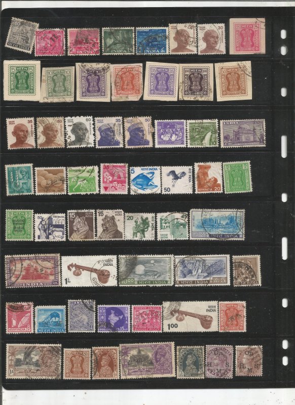 INDIA COLLECTION ON STOCK SHEET, MINT/USED