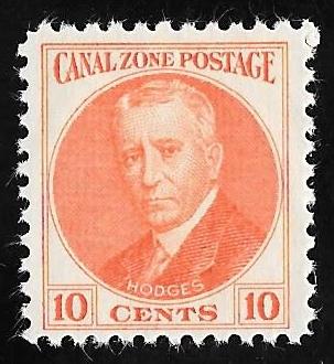 CANAL ZONE 108A 10 cents General Hodges Stamp Mint OG NH VF