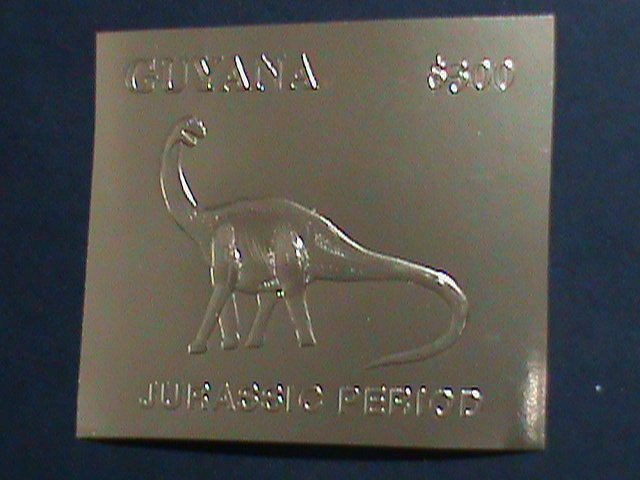 ​GUYANA 1994-DINOSAUR GOLD REPLICA IMPERF-MNH- SPECIAL LIMITED EDITION-VF