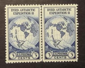 # 753 MNH 3c Byrd vert. line pair - (3767a)