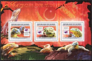 Guinea 2011 Lizards Komodo Dragon Sheet MNH