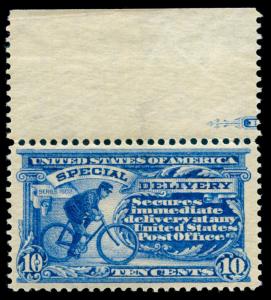 MOMEN: US STAMPS #E6 IMPRINT SINGLE MINT OG NH VF+