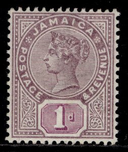 JAMAICA QV SG27, 1d purple & mauve, LH MINT. Cat £14.