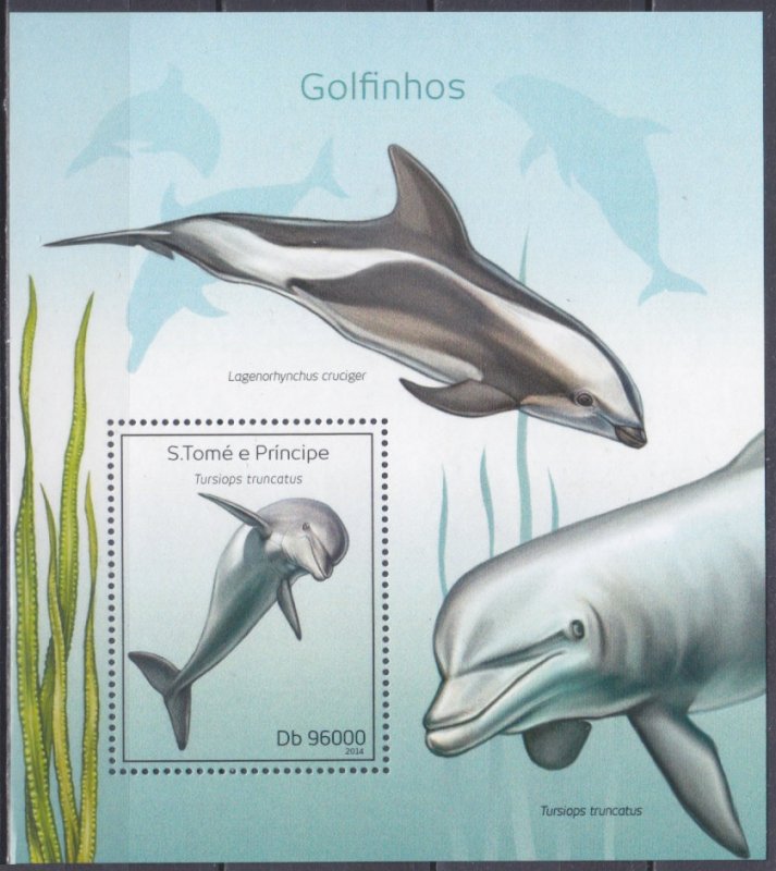 2014 Sao Tome and Principe 5613/B981 Dolphins 10,00 €