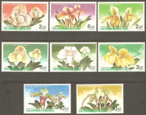 THAILAND Sc# 1438 - 1445 MNH FVF Set-8 Orchids Flowers Exul Niveum