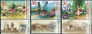 Israel 2003 - Centenary of Villages set of 3 Stamps - Scott #1527-9 - MNH