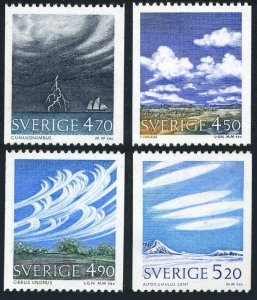 Sweden 1845-1848, MNH. Michel 1633-1636. Clouds, 1990.