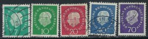 Germany Berlin 9N165-69 Used 1959 set (ak5092)