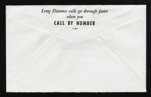 US COVER RED METERED 3C ADVERTISING SLOGAN ⭐ C & P TEL CO ⭐ BALTIMORE MD 1955