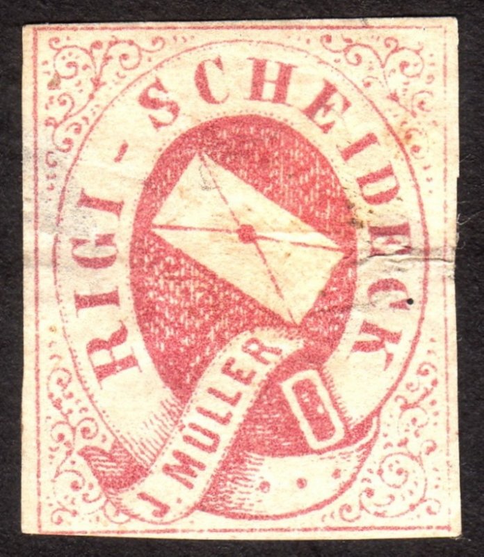 1870, Switzerland, Hotel Post Stamp, Rigi Scheideck, MNG