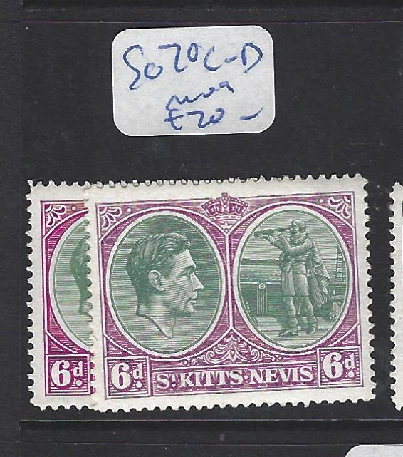 ST KITTS NEVIS  (PP2806B)  KGVI  6D  SG 74 C-D      MOG