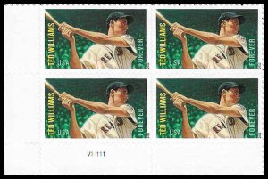 PCBstamps  US #4694 PB $1.80(4x{45c})Ted Williams, All Star, MNH, (PB-3a)