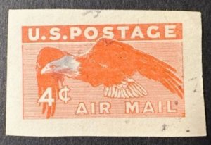 u # uxc1  airmail postal card cut square 1949 used