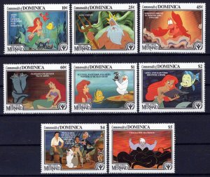 Dominica 1348-1355 MNH Disney The Little Mermaid ZAYIX 0701S0097