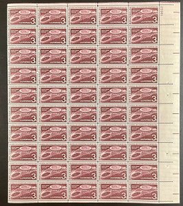 1104    Brussels World Fair   MNH 3 cent sheet of 50  1958