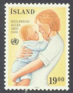 ICELAND 668 MNH 1988 WHO, 40th ANNIVERSARY