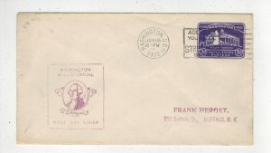 1932 EMBOSSED GEORGE WASHINGTON ENVELOPE FDC U526 VARIETY TO FRANK HERGET