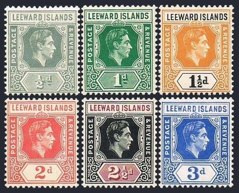 Leeward Islands 120-125,MNH.Michel 89,91,93,95,97,99. King George VI,1949.