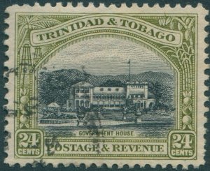 Trinidad & Tobago 1935 SG236 24c black and olive Government House FU