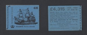 GB #LP58 August 1970 4'6  British Ships Machin  booklet   CV £4.50
