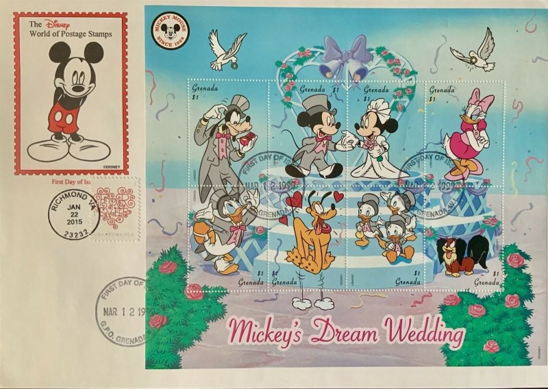 HNLP Hideaki Nakano 4956 Love Forever on Grenada Mickey's Dream Wedding Disney 