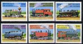 GUINEA - 1997 - Steam Locomotives - Perf 6v Set - Mint Never Hinged