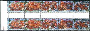 Great Britain 1217-1221a gutter strip,MNH.Mi 1155-1159 Defeat/Spanish Armada,400