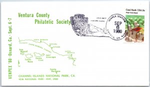 US SPECIAL EVENT COVER CHANNEL ISLANDS NATIONAL PARK VENTURA COUNTY CALIF 1980-B