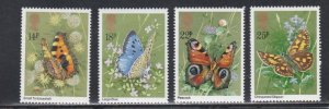Great Britain # 941-944, Butterflies, Mint NH, 1/2 Cat.