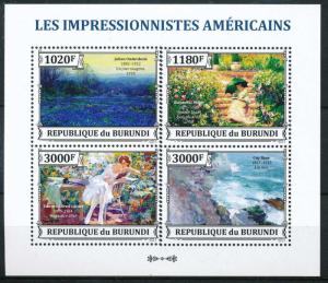 BURUNDI 2013 SHEET bur13317a IMPRESSIONISTS ART PAINTINGS