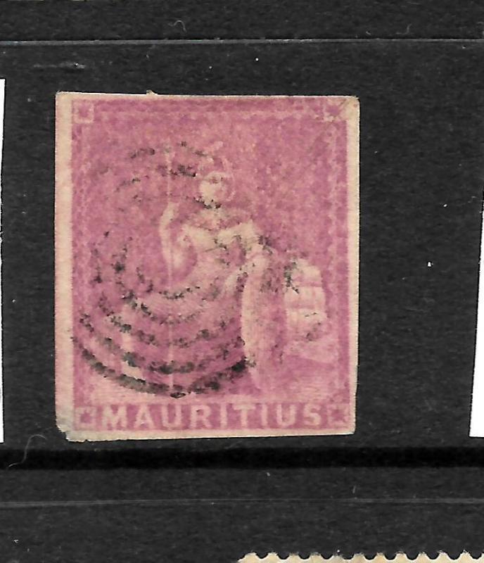 MAURITIUS 1858-62   9d  MAGENTA  FU   SG 29