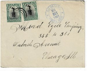 Costa Rica 1901 Limon cancel on cover to the U.S., unsealed letter rate