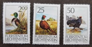 *FREE SHIP Liechtenstein Hunting Birds 1990 Fauna Duck Pheasant Game (stamp) MNH