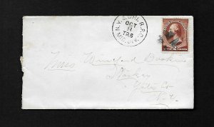 PH80 Fancy Cancel N.Y. & Chicago R.P.O.Mid. Div. Oct. 8, 1880s  TR.6