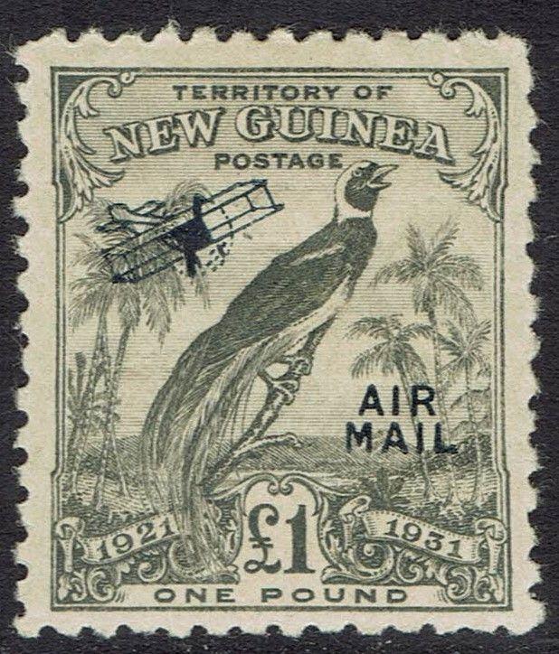 NEW GUINEA 1931 DATED BIRD AIRMAIL 1 POUND