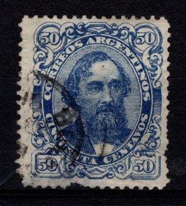 Argentina 1888 Portrait Type Definitives, Mitre 50c [Used]