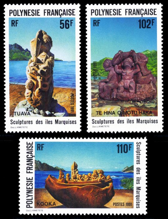 French Polynesia 1991 Scott #567-569 Mint Never Hinged