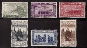 Italy Scott 178-183 MH* 1926 St. Francis of Assisi set  CV $18