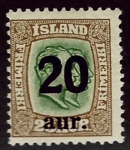 Iceland  SC#133 Mint Fine...An Amazing Island!