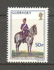 GUERNSEY GB Sc# 109 MNH FVF Royal Militia on Horseback