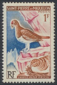 St Pierre & Miquelon  SC# 363 MH  Birds  see details/scans 