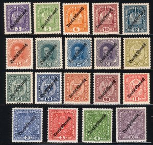 Austria 1918  Scott #181-99 MNH